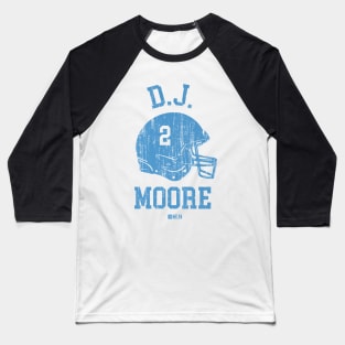 D.J. Moore Carolina Helmet Font Baseball T-Shirt